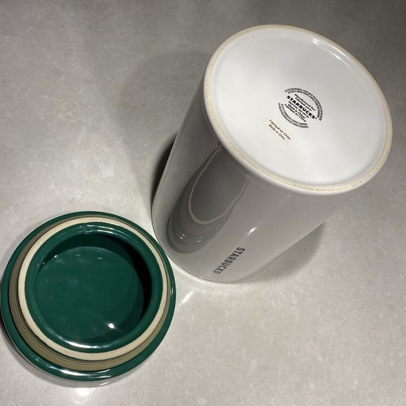 Starbucks large coffee canister. Green Mermaid branding  logo 9.5 tall ⭐️⭐️⭐️⭐️ - Picture 12 of 13